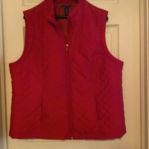 Quilted Raspberry colored Vest